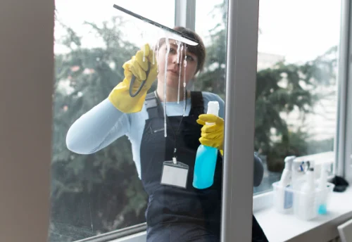 Nettoyage de vitres intérieures et extérieures à la Touche